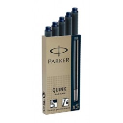 Ilgos rašalo kapsulės PARKER, juodos, 5 vnt.