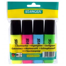 Teksto spalviklių rinkinys STANGER, 4 spalvos