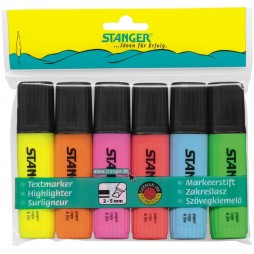 Teksto spalviklių rinkinys STANGER, 6 spalvos