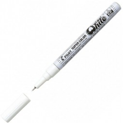 Permanentinis žymeklis PILOT EXTRA FINE, apvali galvutė, 0,5-1mm, baltas