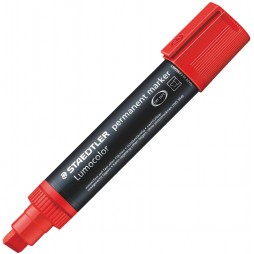 Permanentinis žymeklis LUMOCOLOR BIG, kirsta galvutė, 2-12 mm, raudonas