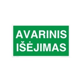 Evakuacinis saugos ženklas...
