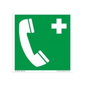 Saugos ženklas "Pagalbos...