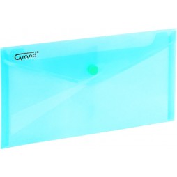 Dėklas - vokas su spaustuku GRAND, DL, 225x124 mm, mėlynas