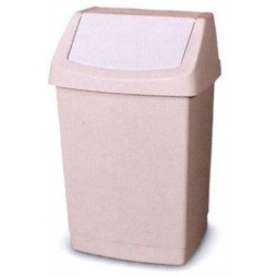 Šiukšliadėžė CURVER Click-It, 15 l, kreminė