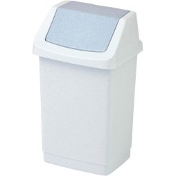 Šiukšliadėžė CURVER Click-It, 15 l, balta