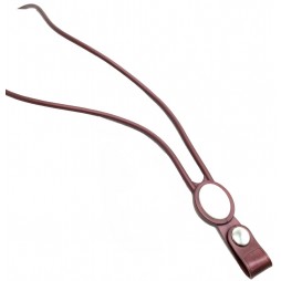 Kaklajuostė plastikinė su kilpiniu spaustuku, ruda