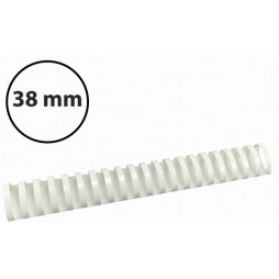 Plastikinės įrišimo spiralės, 38mm, 50vnt, baltos sp.