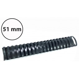 Plastikinės įrišimo spiralės, 51mm, 50vnt, juodos sp.
