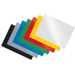 Įrišimo nugarėlės chromuotos, 250g/m2, 100vnt., raudonos sp.
