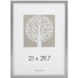 Rėmelis nuotraukoms, plastikinis, 21x30 cm (A4), sidabrinis