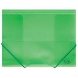 Aplankas su guma FOROFIS, skaidrus, plastikinis, A4, žalias