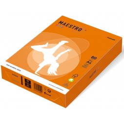 Spalvotas popierius MAESTRO COLOR, 80g/m2, A4, 500 lapų, oranžinė (Orange)