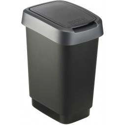 Šiukšliadėžė ROTHO Twist, 10 l, juoda