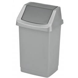 Šiukšliadėžė CURVER Click-It, 9 l, pilka