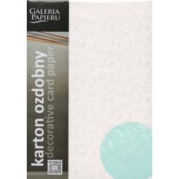 Dekoratyvinis kartonas ROSES, žydras, 220 g/m2, A4, 20 lapų