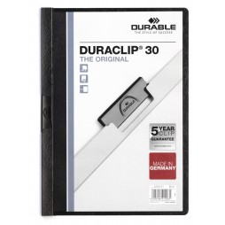 Aplankas su spaustuku DURABLE Duraclip, A4, juodas