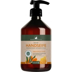 Skystas muilas HERBAMEDICUS, šaltalankių ir apelsinų aromato, 500 ml