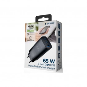 Cablexpert 3-port 65 W GaN...