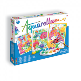 Akvarelės rinkinys Tarp gėlių