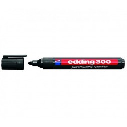 Permanentinis žymeklis EDDING 300, apvali galvutė, 1,5 - 3 mm pločio, juodas