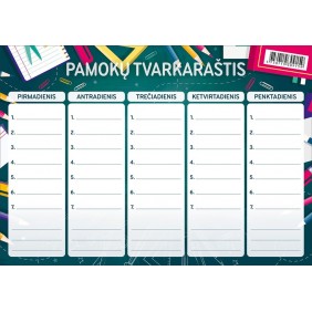 Pamokų tvarkaraštis, A5,...